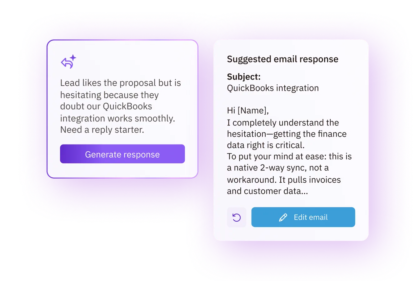 AI-generated email replies