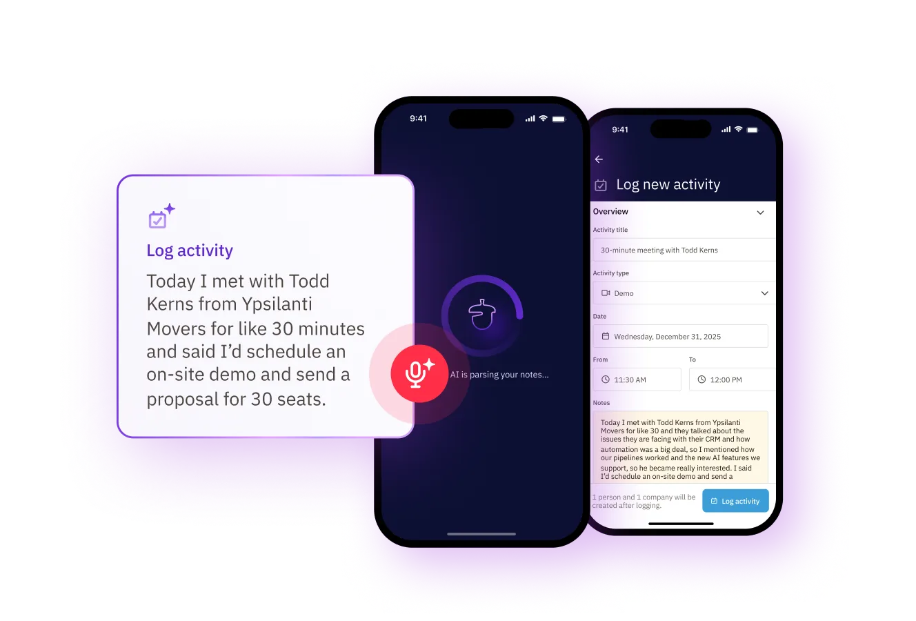 Mobile activity logging