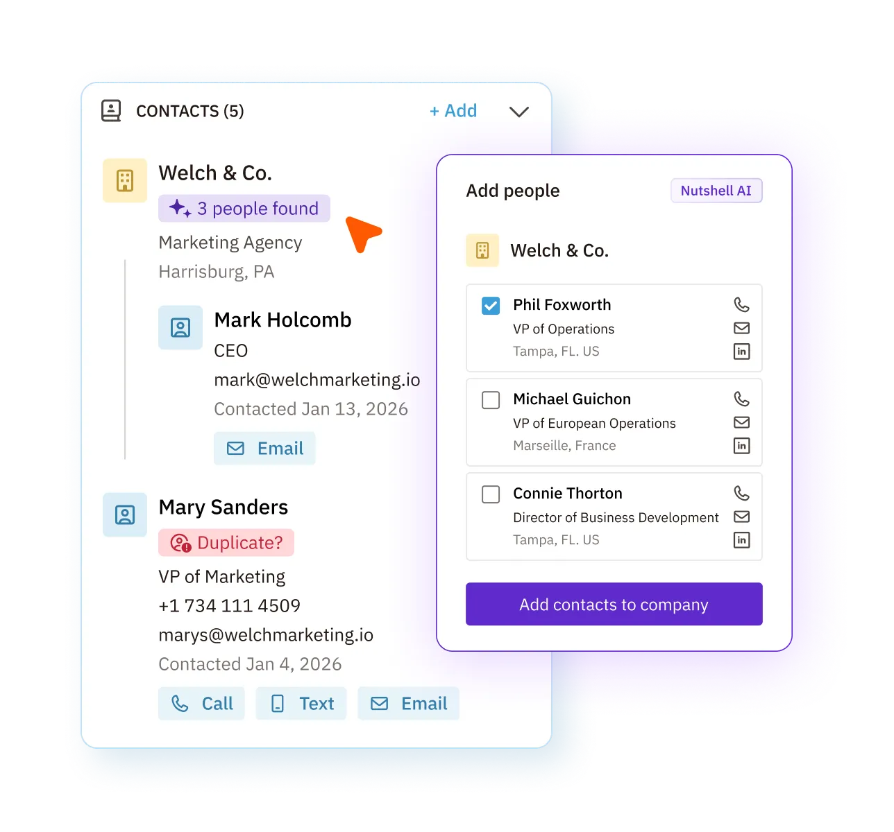 People and companies