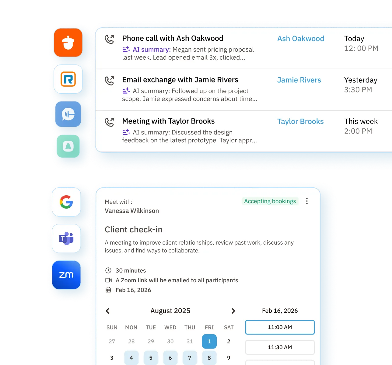 Call and meeting management