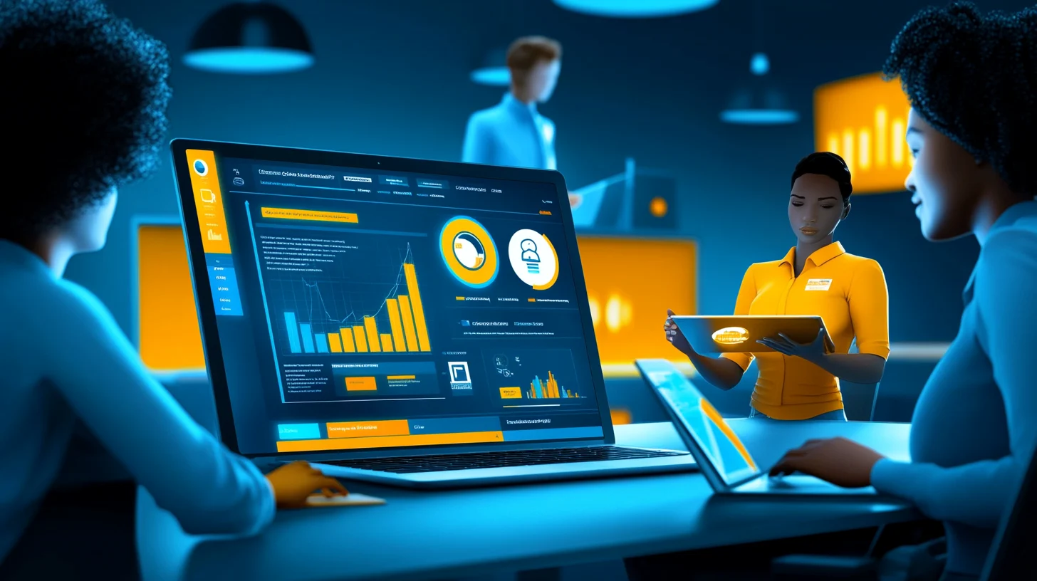 Higher education admissions team using CRM software to manage student enrollment pipeline