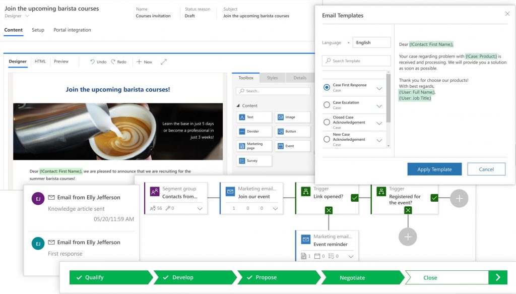 Microsoft Dynamics 365 CRM email marketing platform