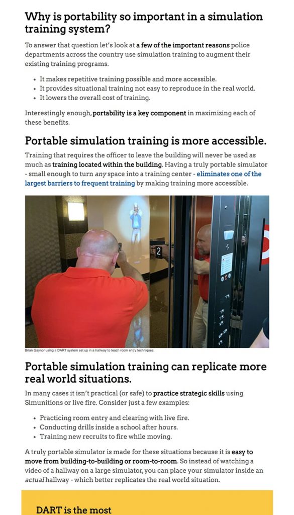 why is portability so important in a simulation training system