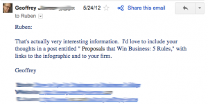 A response to a B2B cold newsletter reply email