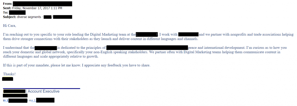 an example of a well-researched cold email
