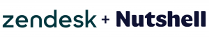 a logo for Zendesk and Nutshell on a white background