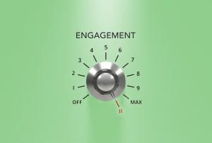 a knob with the word engagement on it