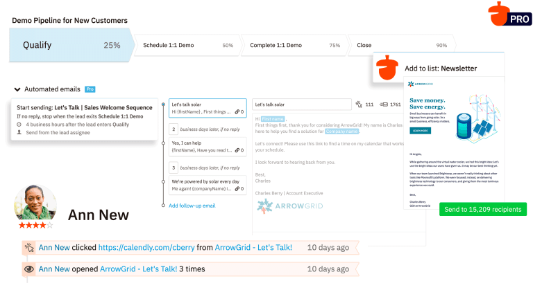 a screenshot of a demo pipeline for new customers