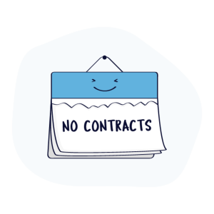 an illustration of a calendar that says no contracts