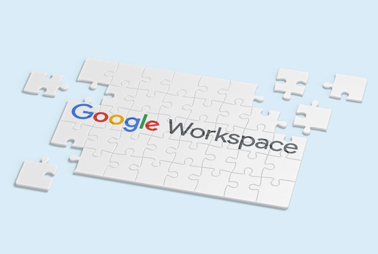 a puzzle with the word Google Workspace on it