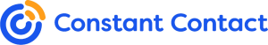 a blue and orange logo for Constant Contact