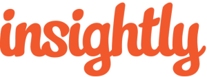 the word Insightly that is orange on a white background
