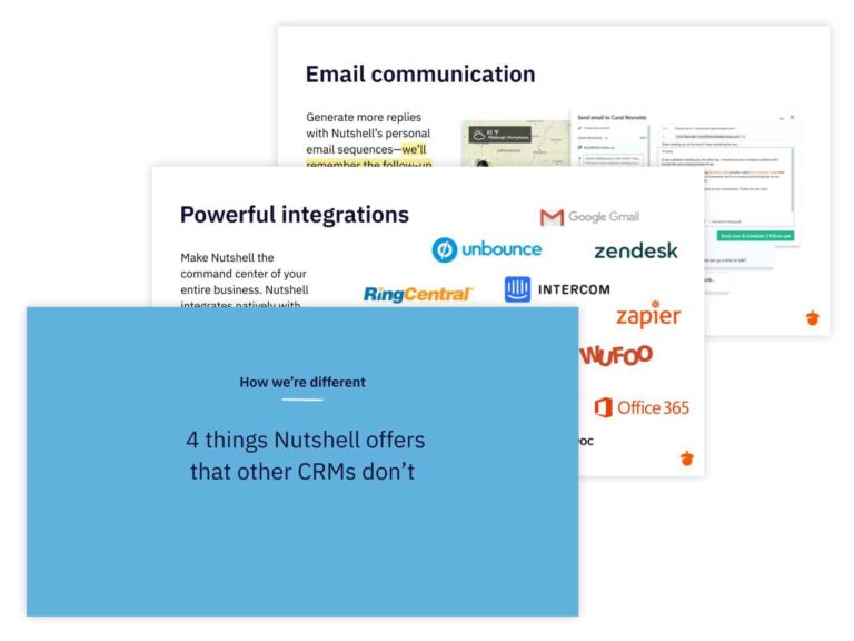 a presentation about email communication and powerful integrations