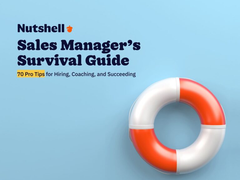 a poster for Nutshell sales manager's survival guide