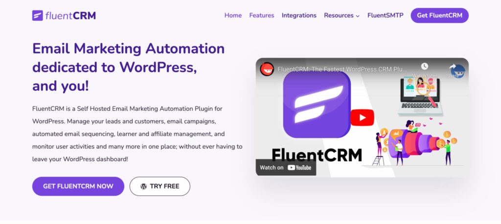 fluent crm is an option for wordpress