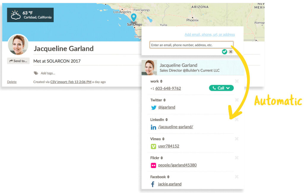 example of contact management in a crm for a manufacturing company