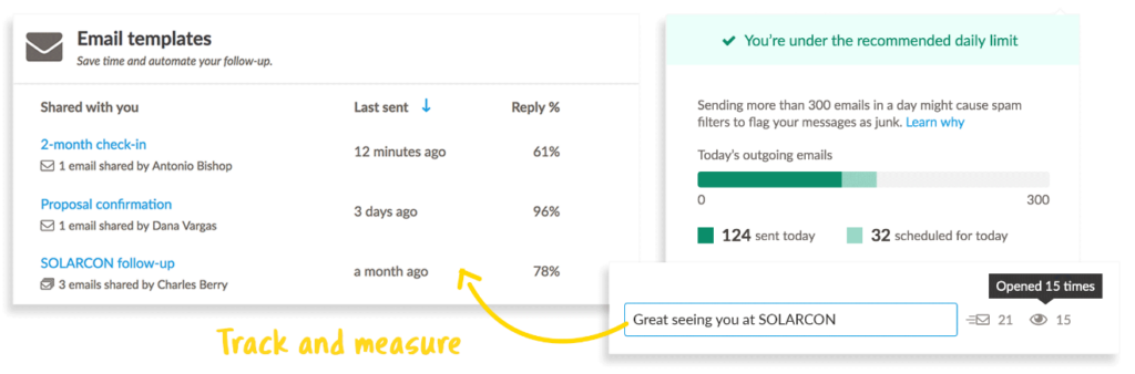 email personalization example in a crm for a manufacturing company