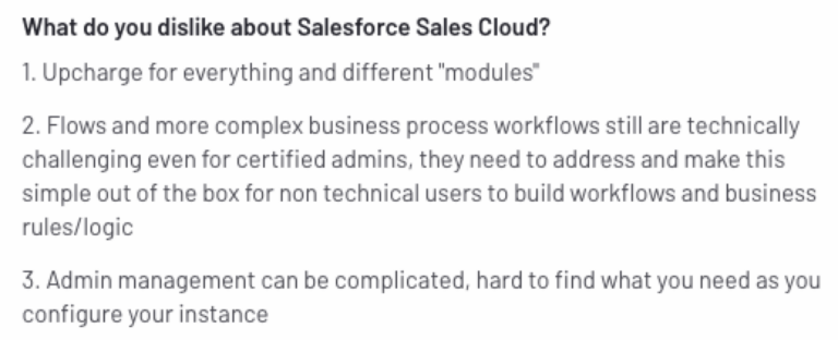 testimonial on Salesforce