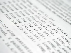 a closeup of a page of a book with numbers on it