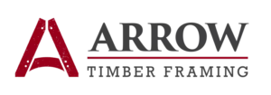 a logo for Arrow Timber Framing with a red letter a
