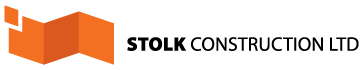 un logo orange et noir pour Stolk Construction Ltd.