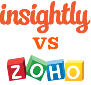 Insightly vs Zoho logos graphic