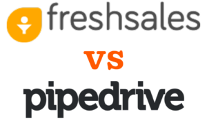 Freshsales vs Pipedrive logos graphic