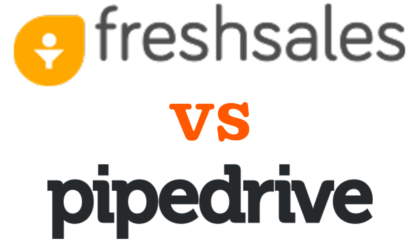 Freshsales vs Pipedrive logos graphic