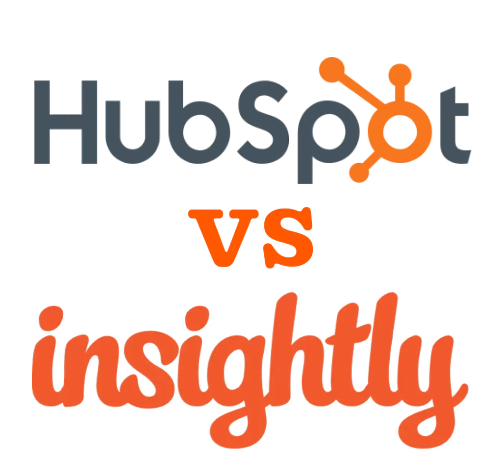 HubSpot vs Insightly logos graphic