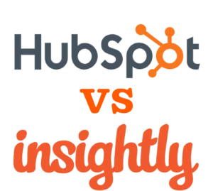 HubSpot vs Insightly logos graphic