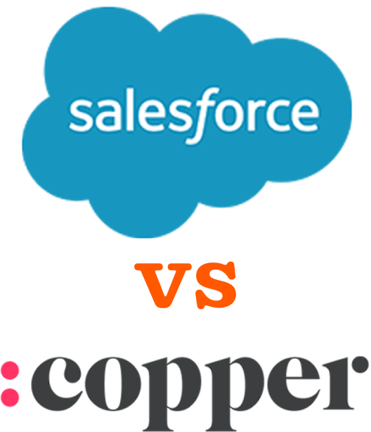 salesforce vs copper logos graphics