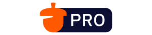a Nutshell Pro logo with an orange acorn on a blue background
