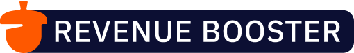 a blue logo for Nutshell Revenue Booster