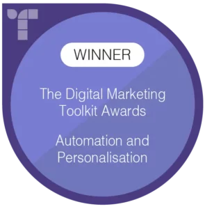 the Digital Marketing Toolkit Awards Winner badge for automation and personalisation