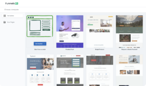 a bunch of templates are displayed on the funnels page