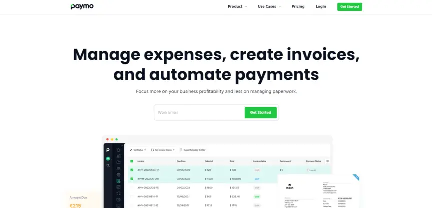 Paymo best free invoicing software homepage