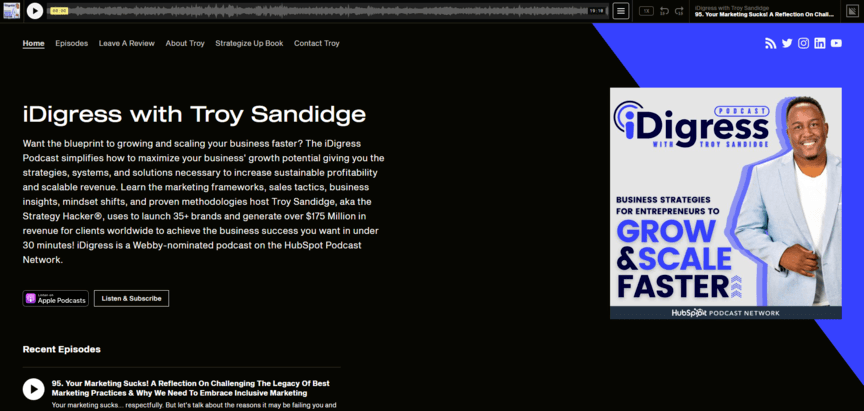 iDigress marketing is one of the best marketing podcasts