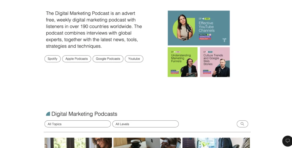 The Digital Marketing Podcast is one of the best marketing podcasts