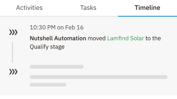 screenshot of the Nutshell CRM interface showing its sales automation features