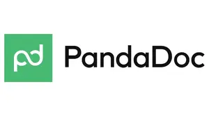 et grønt og sort logo for PandaDoc