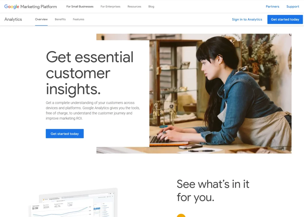 Google Analytics software for startups