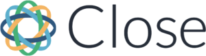 a Close logo with a circle in the middle