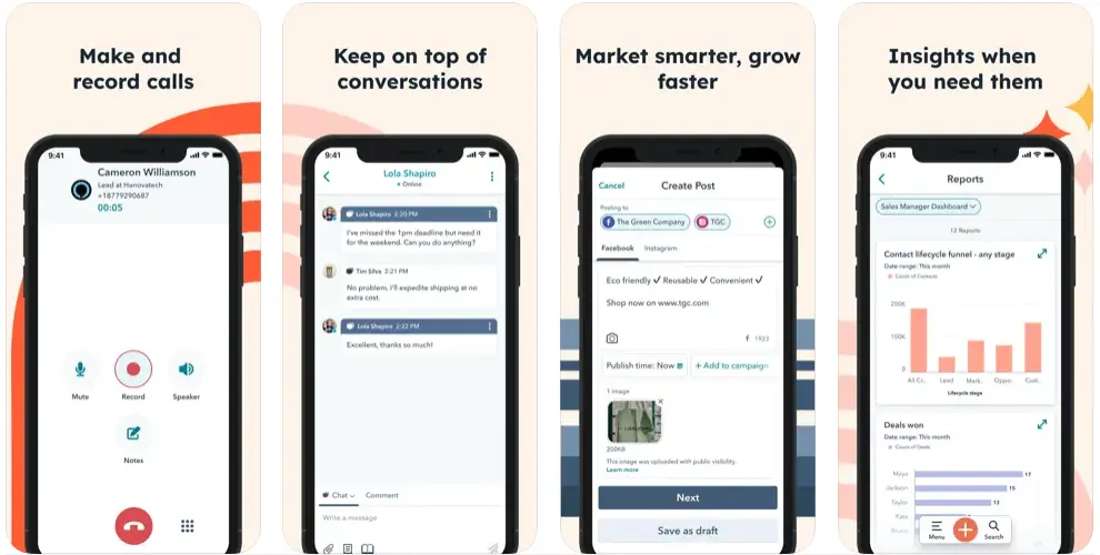 hubspot free crm app for iphone