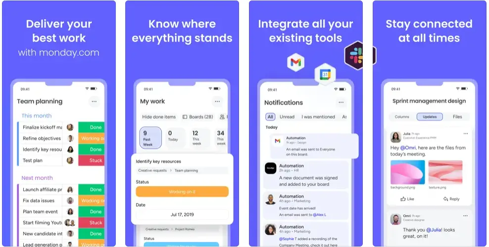 monday iphone crm app