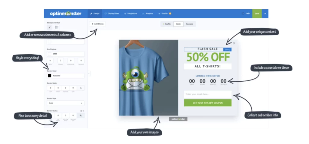 OptinMonster lead generation homepage