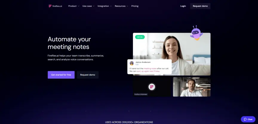 Screenshot of Fireflies.ai, one of the best transcription apps