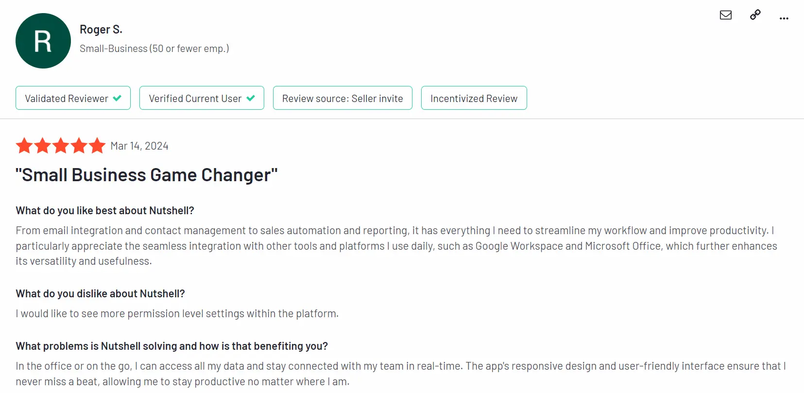 CRM for Consulting G2 arvostelu