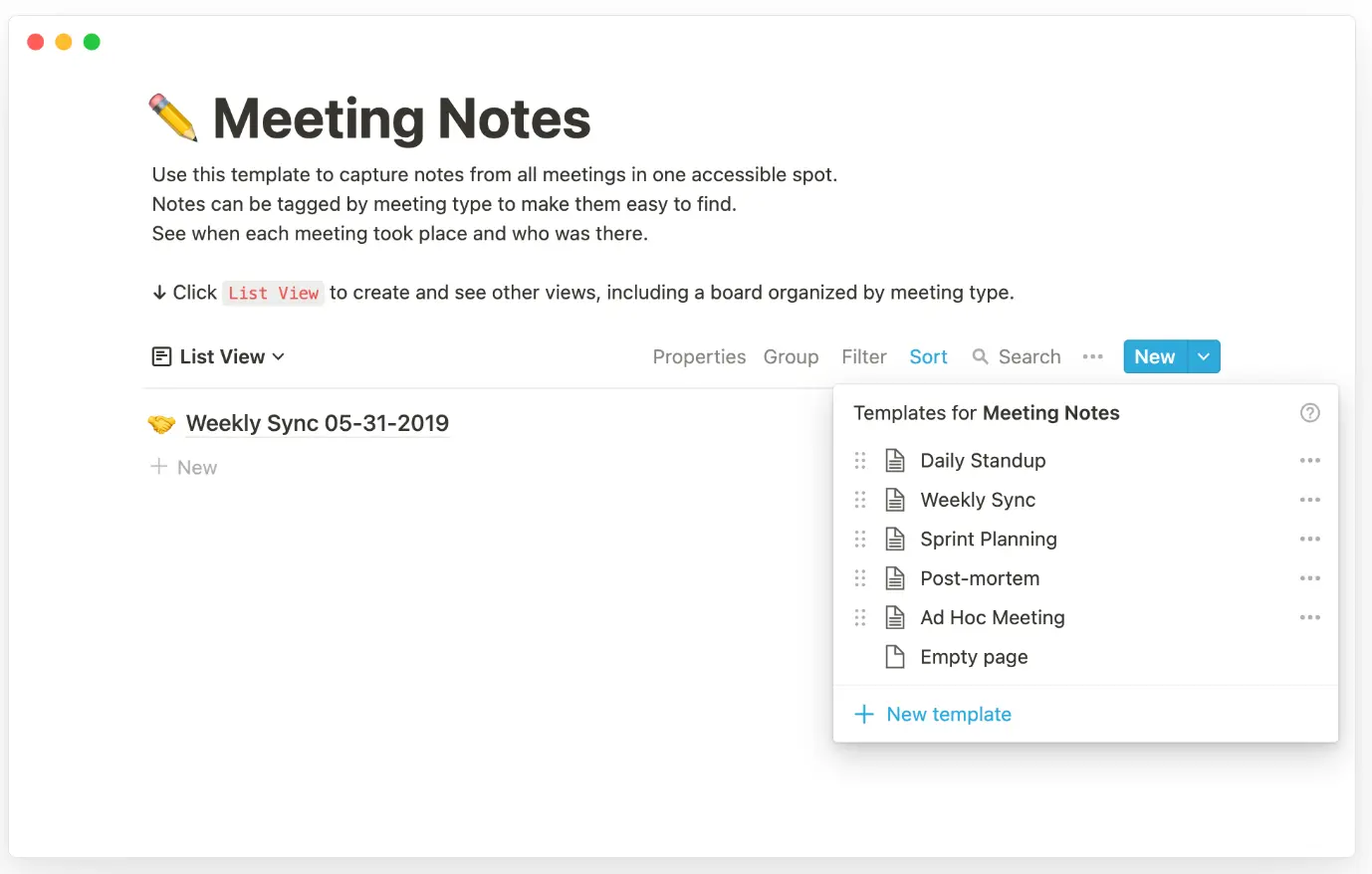 Notion note-taking software