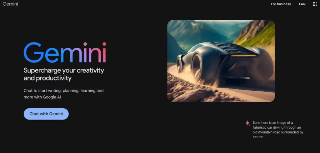 Gemini AI chatbot screenshot