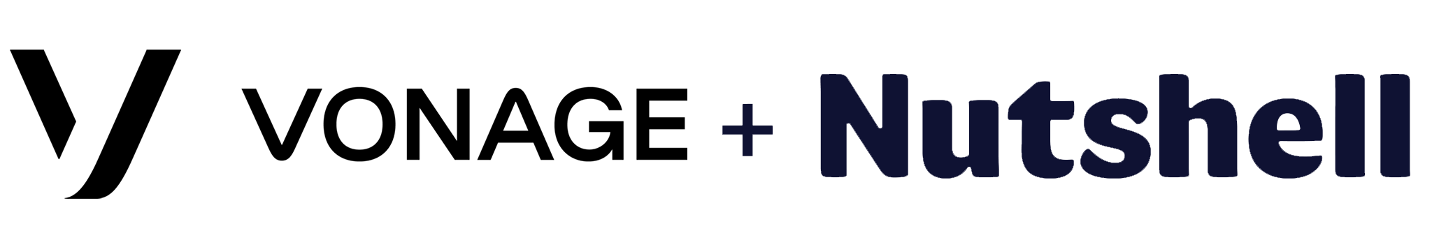 a logo for Vonage and Nutshell is shown on a white background